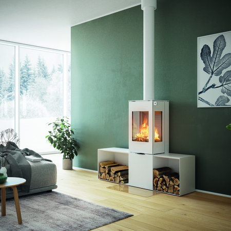 NEXO 120 en blanc avec porte en acier