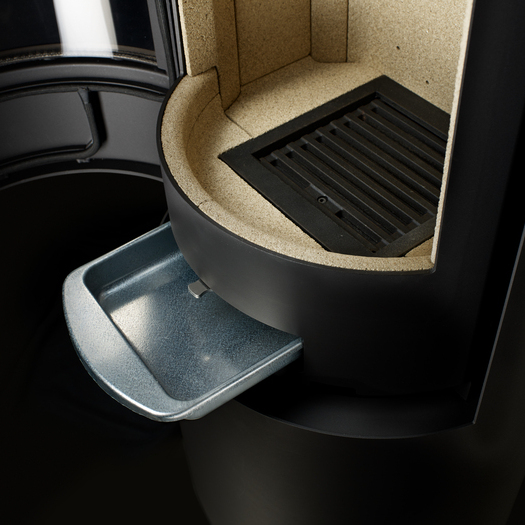 Tiroir à cendres pratique pour le nettoyage du poêle à bois VIVA L de couleur noire